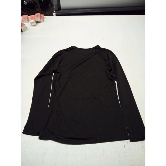 GOLD MEDAL INTERNATIONAL Black KNIT Long Sleeve BASE LAYER T-Shirt Sz Medium - Picture 5 of 5